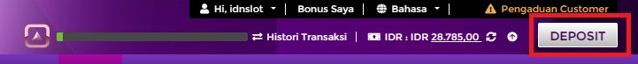 Menu deposit