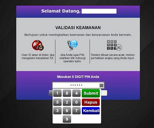 Pin Validasi Keamanan