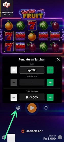 Letak pengaturan taruhan