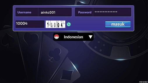 Kolom Login Username dan Password