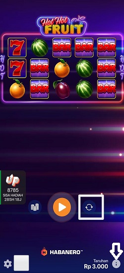 letak tombol putar otomatis dan ikon i