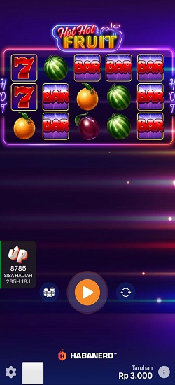 tampilan awal permainan hot hot fruit