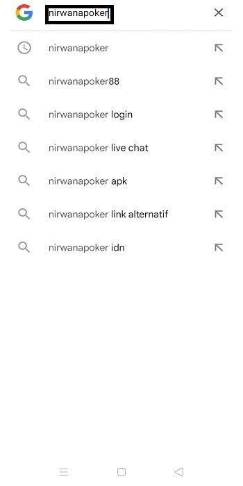 ketik nirwanapoker di pencarian browser