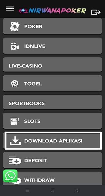 menu Download Aplikasi