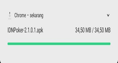 proses pengunduhan aplikasi Idn Poker