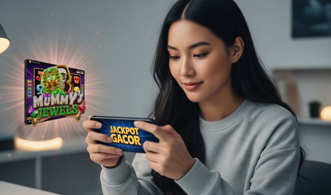 sedang bermain game slot 