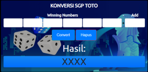 tampilan menu konversi toto sgp